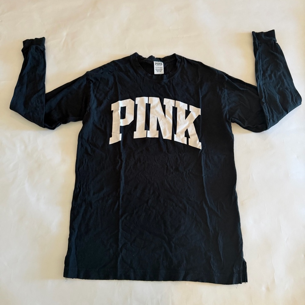 PINK Victoria's Secret Long Sleeve Tee - Black and White